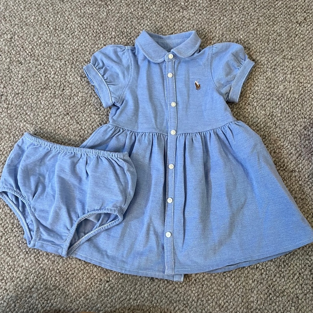 Ralph Lauren Girls dress with bloomers. 18 month